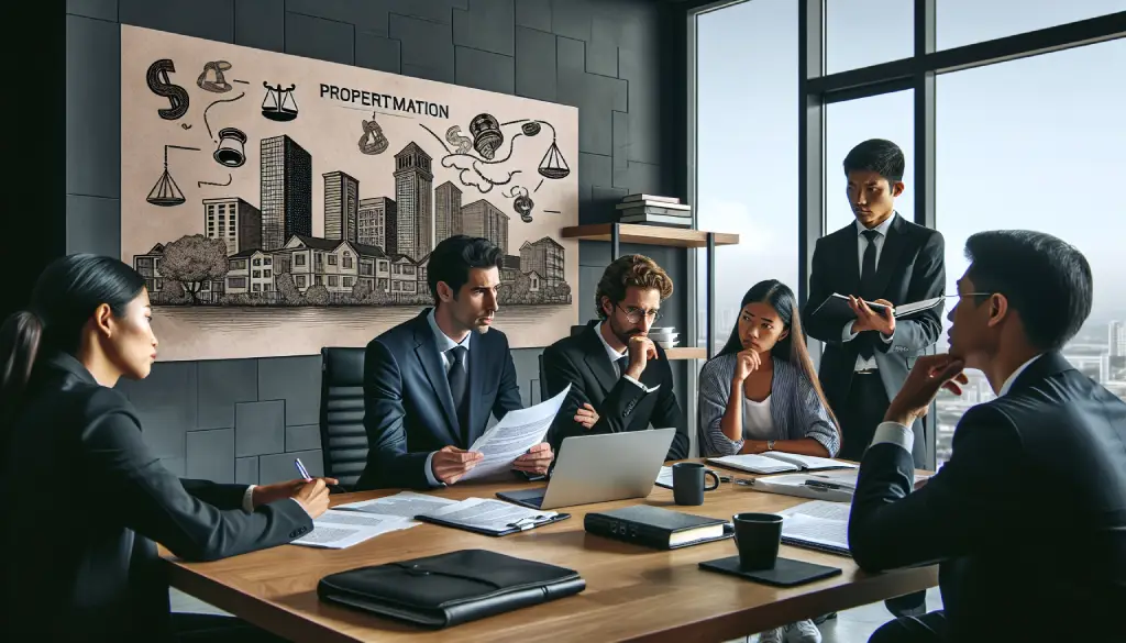 Consultoria de advogado em incorporação imobiliária durante reunião com investidores e desenvolvedores